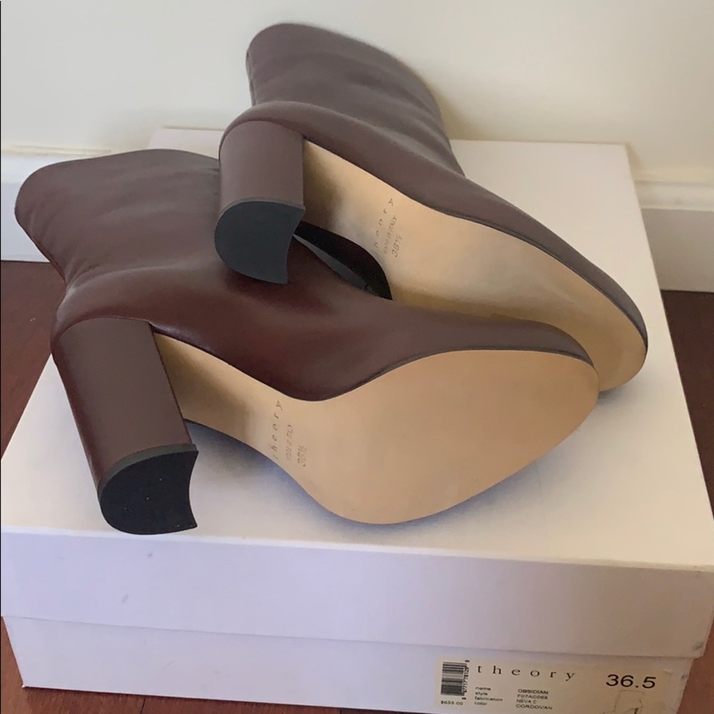 🆕Theory | Obsidian Burgundy High Heel Boot NIB - Picture 6 of 8